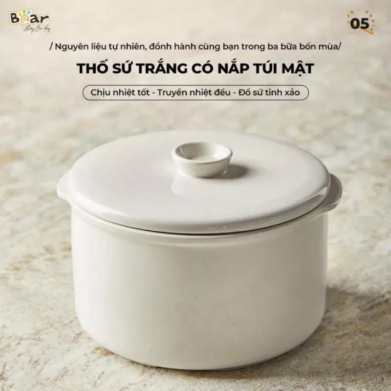 [Phụ Kiện Thố Sứ] Phụ kiện nồi nấu chậm 1.6L SB-NNC16 - HuDan Mart Store 1