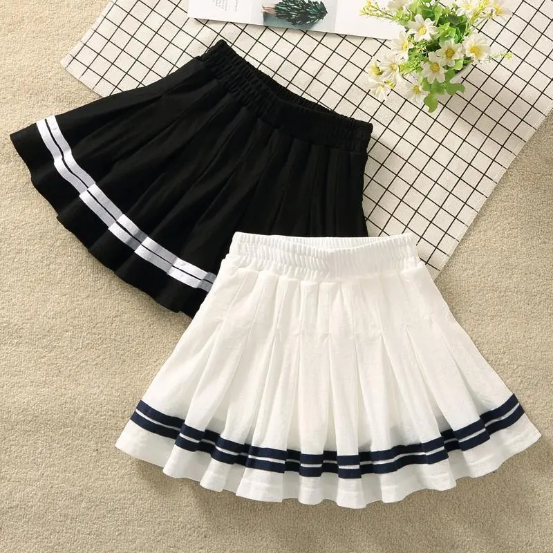 Angugu-Bộ Đồ Hải Quân Cho Bé Gái, Váy Xếp Ly Chống Trượt, Quần Culottes Mỏng Mùa Hè Cho Trẻ Em, Mùa Xuân Và Mùa Thu 4