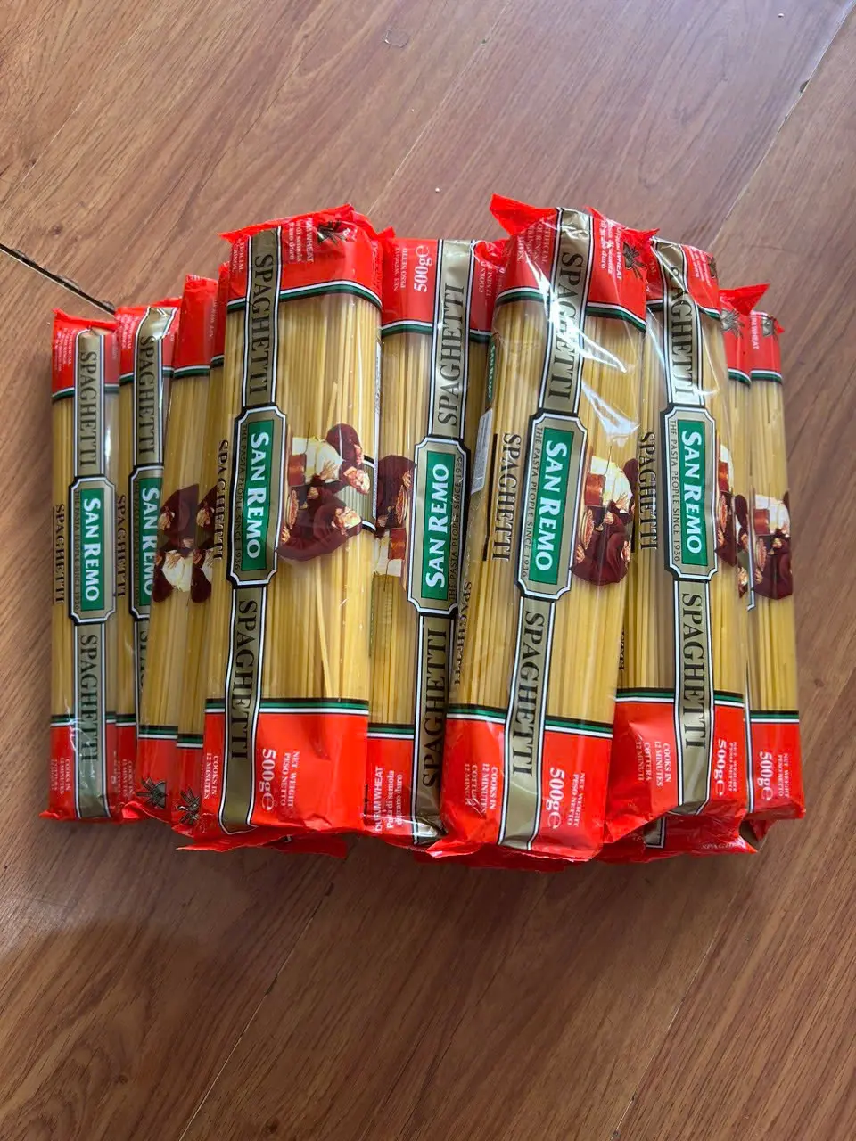 COMBO 10 GÓI SANREMO 500GR - Mỳ ý hiệu Sanremo 500gr sợi hình tròn Spaghetti túi 500gr nhập khẩu Úc
