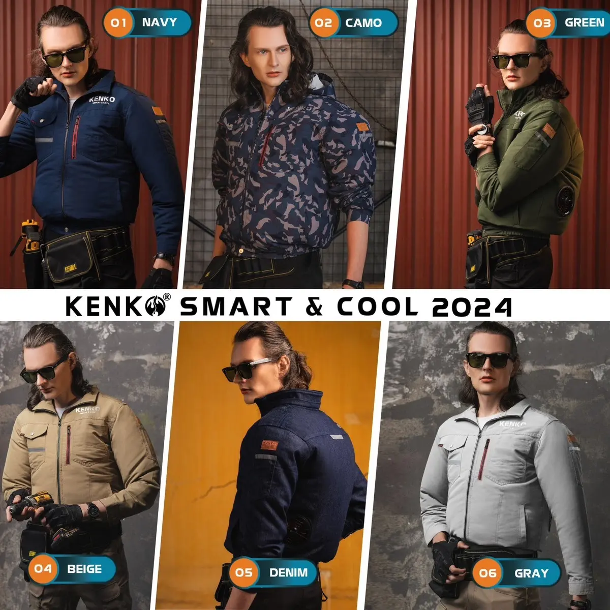 ￼Áo điều hòa không kèm bộ máy KENKO SMART & COOL chất liệu kaki dày dặn mẫu mới 2024