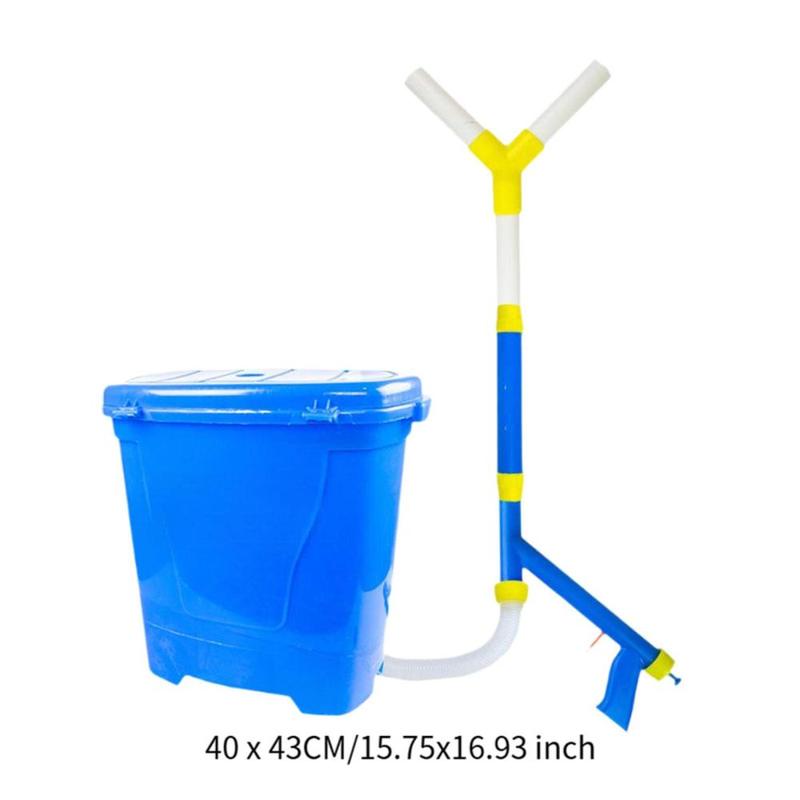 Manual Fertilizer Spreader Professional Blue for Ice Melt Garden Vegetables 2