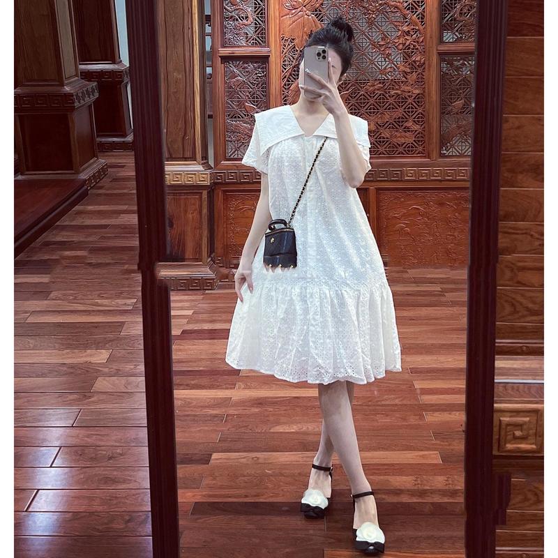 [ VT142 ] Váy thô trắng ren thủy thủ 0