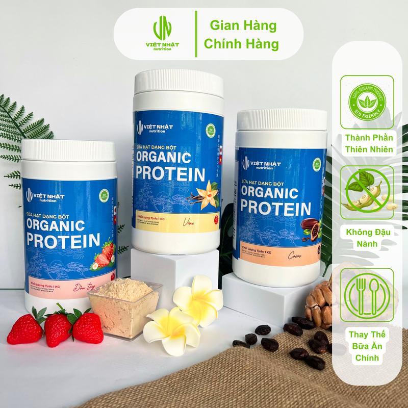 Sữa Hạt Organic Protein -Việt Nhật Nutrition - 1KG - Sữa Thực Vật Thay Thế 2 Bữa Ăn Chính