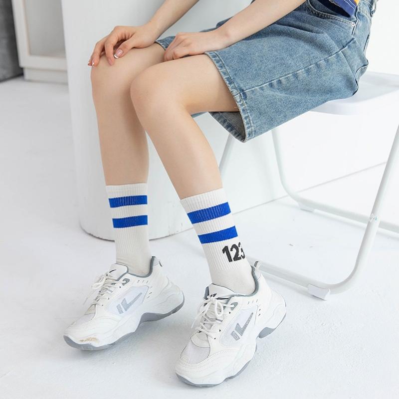 Set 5 đôi tất cổ cao nam nữ, phong cách Hàn Quốc, chất liệu cotton mềm, mịn co giãn Menswear 2