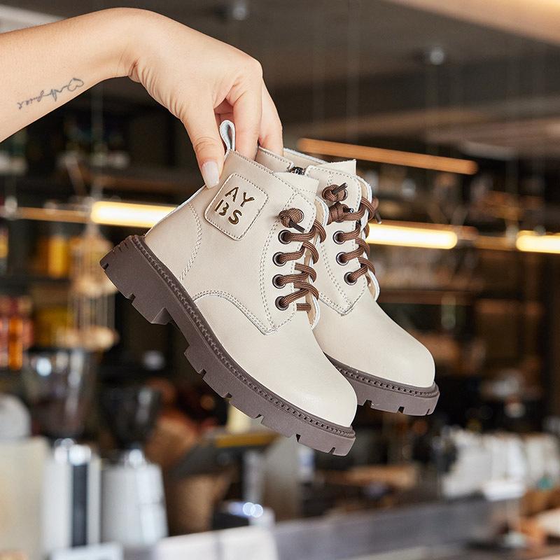 Product Introduction of Girls' Shoes Boots 2024 Spring and Autumn New Thin Cotton Medium and Big Children Winter Boy's Ankle Boot Children Casual Martin Boots 2
