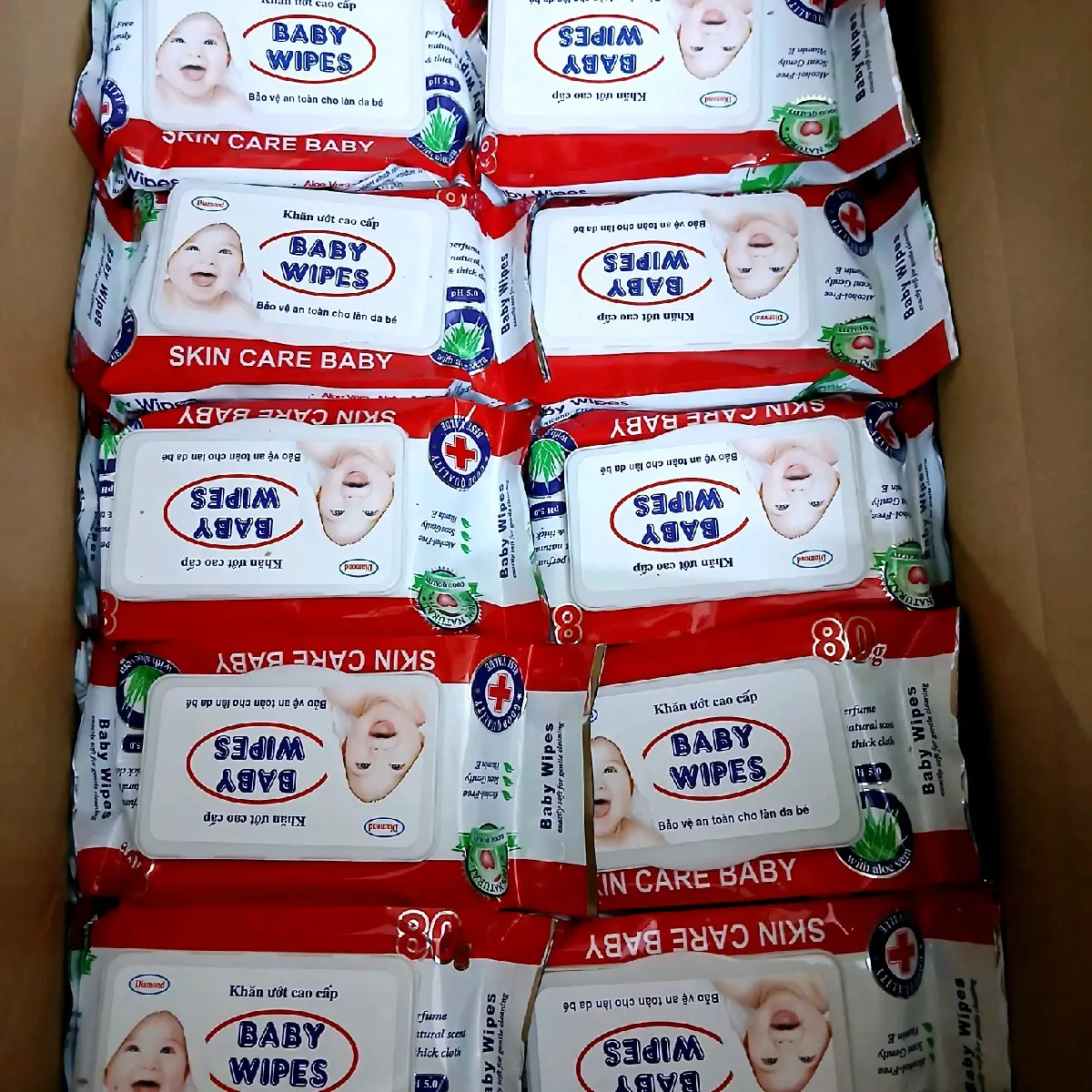 [ Combo 10 Gói ] Khăn Ướt Baby 80g mùi hương dịu nhẹ