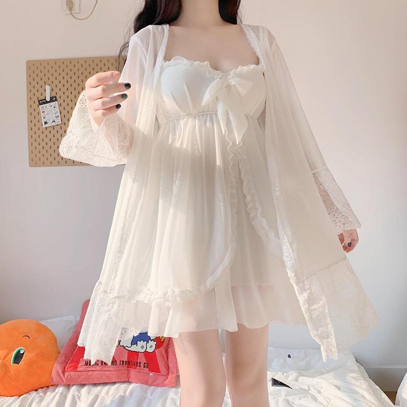  Váy Ngủ Ren Cho Nữ Áo Choàng Ngủ Bộ Đồ Ngủ Trượt Gợi Cảm Đồ Mặc Nhà Có Đệm Ngực Mùa Hè 
