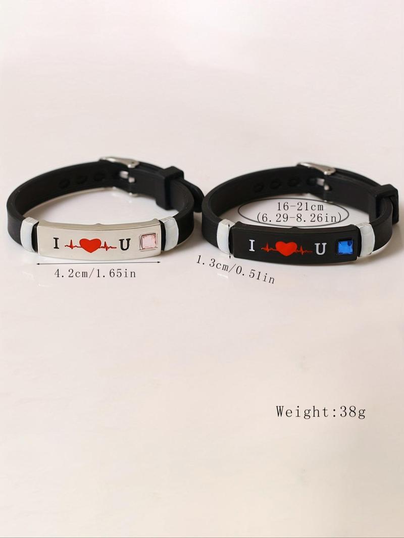 Product Introduction of Glow in The Dark Silicone Bracelet, Cute Letter Pattern Luminous Bracelet for Women & Men, Fashion Accessories for Party, Daily Decor 1