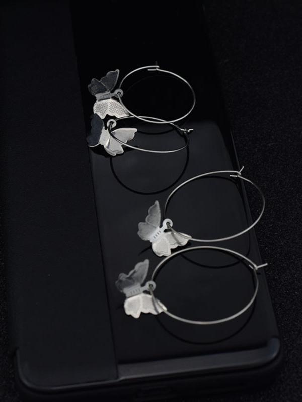 Butterfly Design Earrings, Fashionable Jewelry for Women & Girls, Trendy All-match & Exquisite Jewelry for Birthday Gift 3