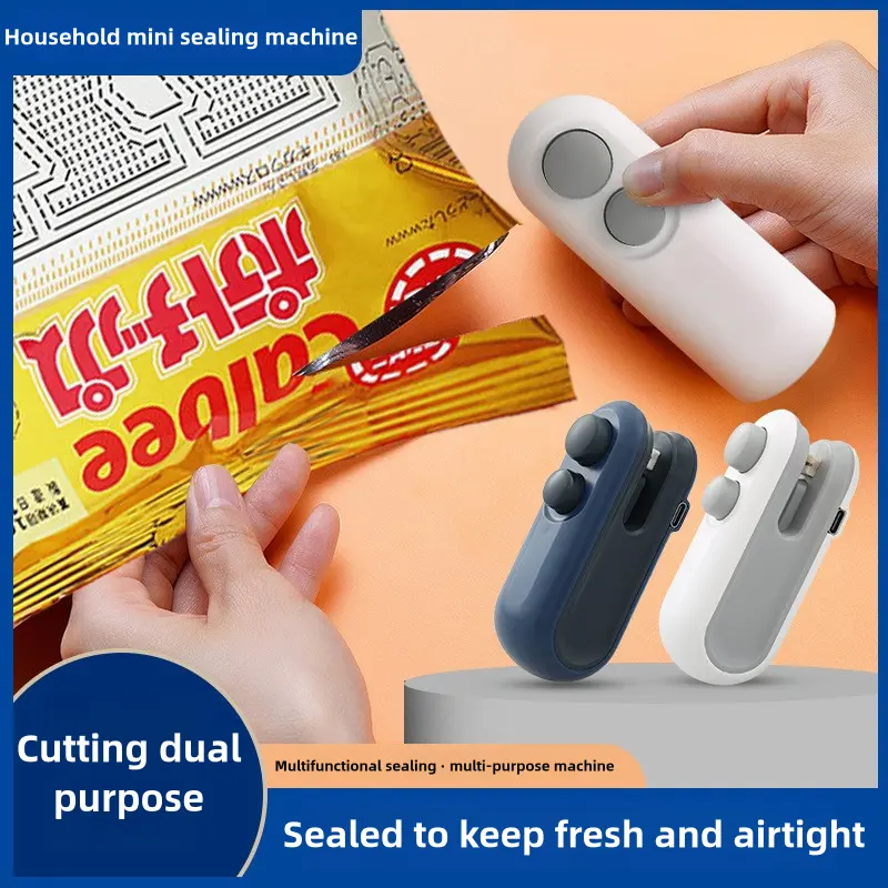 Mini Portable Snack Sealer for Home Use Handheld Plastic Bag Sealer