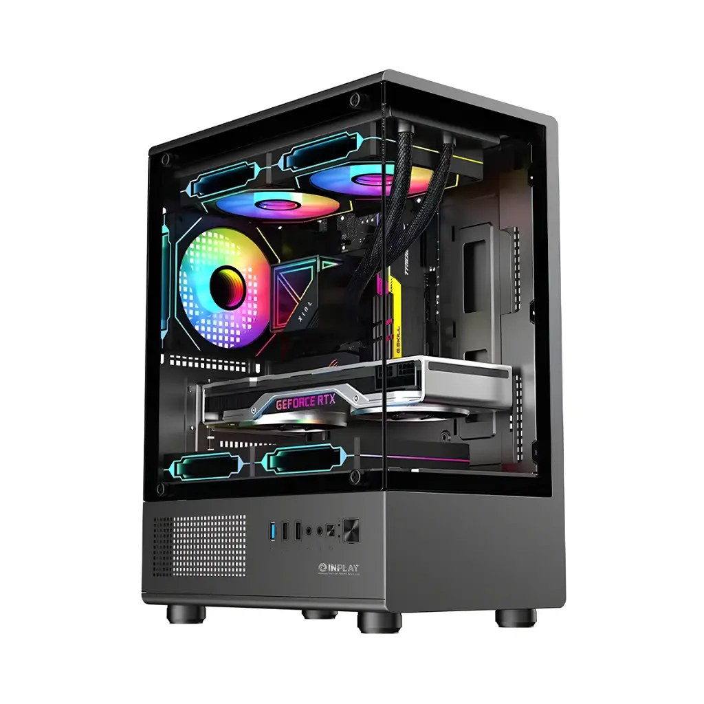Pinoy TechInplay Openview V100 PC Case Gaming Computer Case Mid-Tower M ...