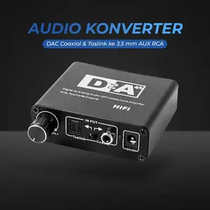 Audio Konverter DAC Audio HiFi Coaxial Toslink ke 3.5mm AUX RCA - AV-C6