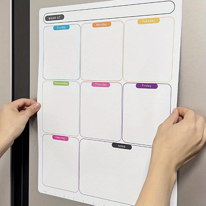 Magnetic Weekly Planner Board, 1 Count Reusable Erasable Magnetic Whiteboard, Weekly Planner Board for Home Office, Home Decor 4