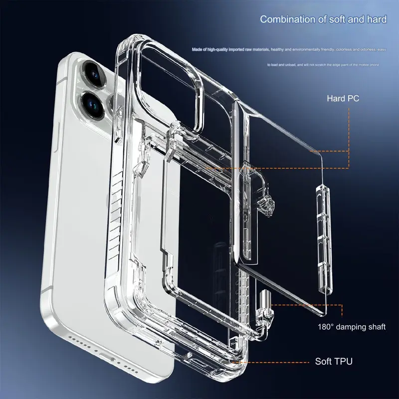 Ốp Điện Thoại Trong Suốt, Dành Cho iPhone 15 Promax Và 14 Promax, Có Túi Đựng Thẻ, Chống Sốc, Ốp Bảo Vệ Dày, Thích Hợp Cho iPhone 13, 12 / 11, Thiết Kế Cá Tính Phụ Kiện 5