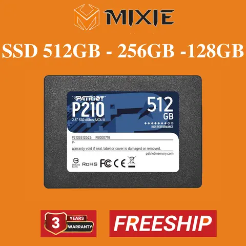 Ổ CỨNG - SSD PATRIOT210 512GB - 256GB - 128GB SATA III - BẢO HÀNH 36 THÁNG