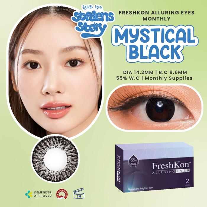Gambar Freshkon Softlens Warna Bulanan Alluring Mystical Black 14.20mm Color Lenses - Normal dari Softlens Story Kota Administrasi Jakarta Pusat Tokopedia