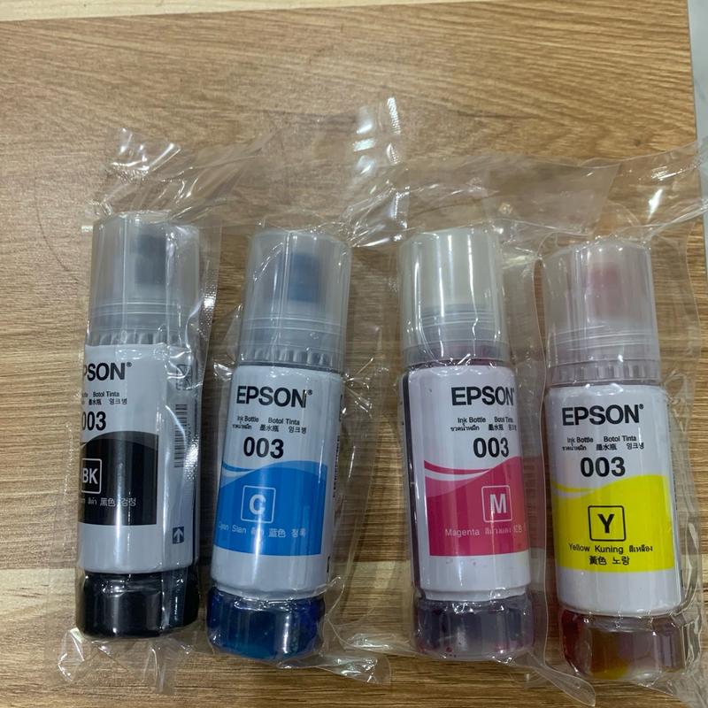 Bộ mực 4 màu 003.Dùng cho các dòng máy in phun Epson như L3110, L3150,L4150,L1210,L1110,L3210,L1250