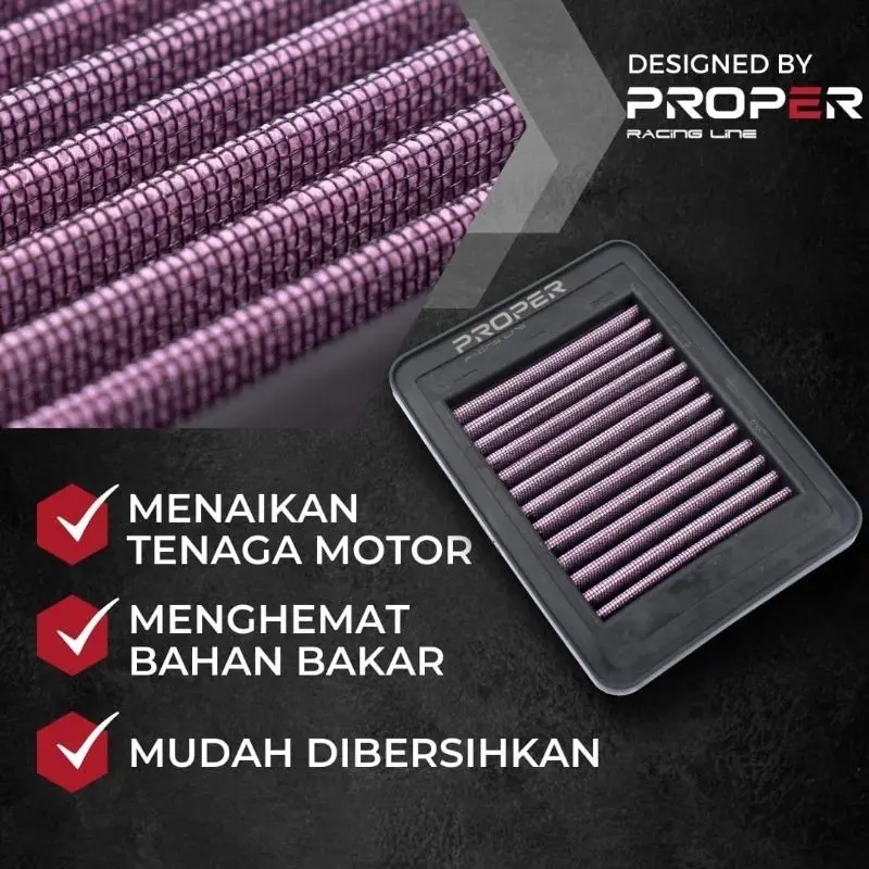 Proper Racing Line Filter Udara Semi Racing Yamaha Nmax 155 Old Hybrid Jaring Motorcycle Mesin 2