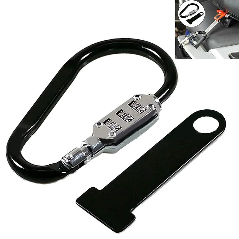 【High-Performance】Motorcycle Helmet Lock Scooter Anti-theft Open Face Helmet Lock Fastener + T-Bar 0