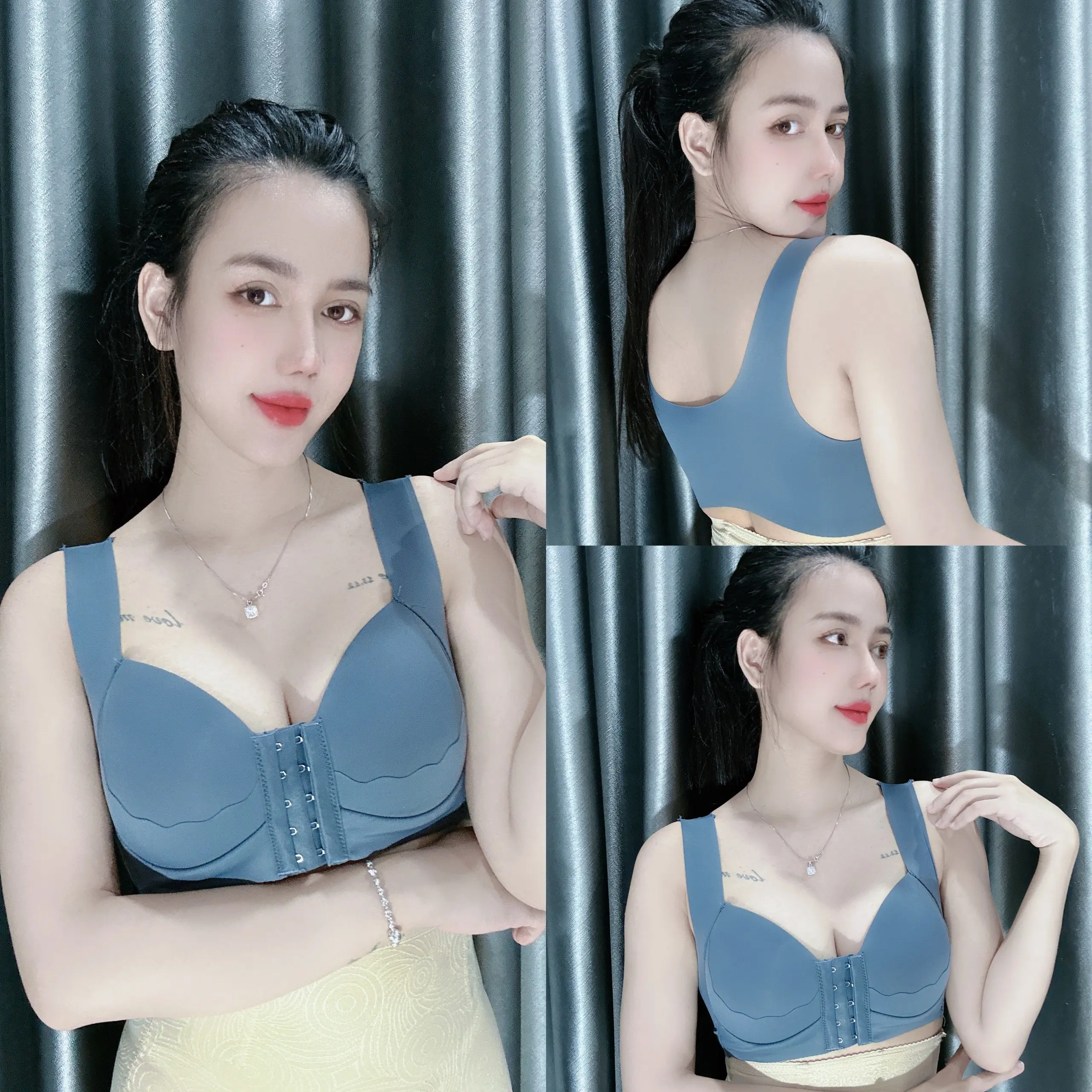 [631] Áo chất liệu su Bigsize cài trước Bra Nữ
