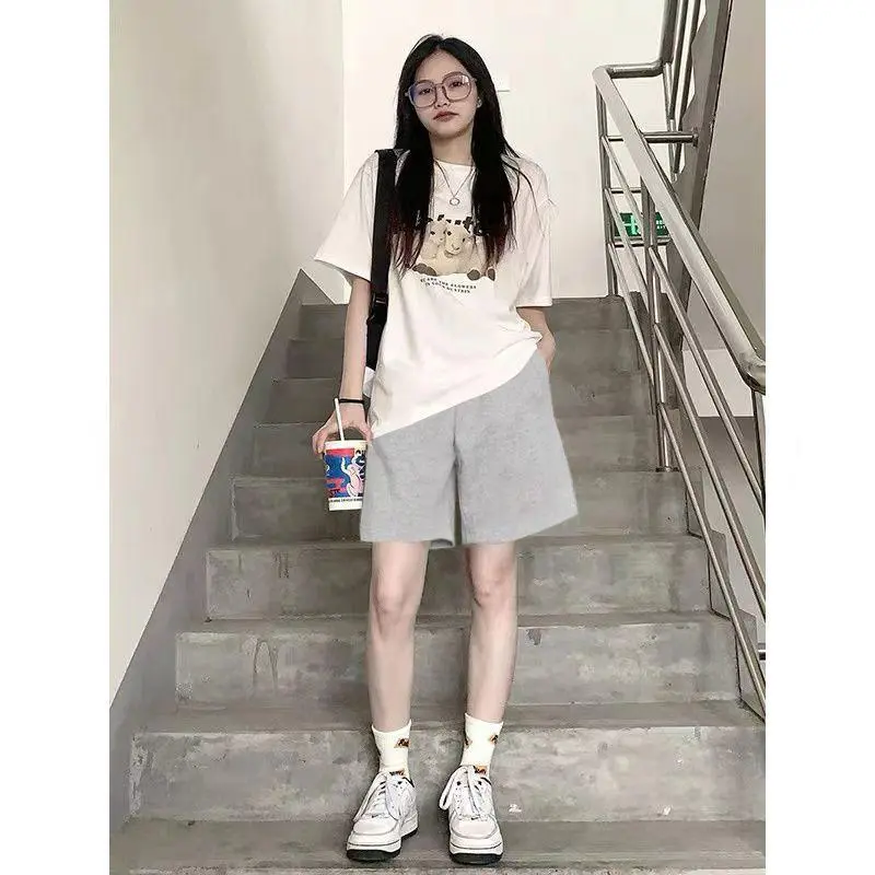 Quần short thể thao unisex form basic cạp chun chất liệu cotton mềm mịn 2