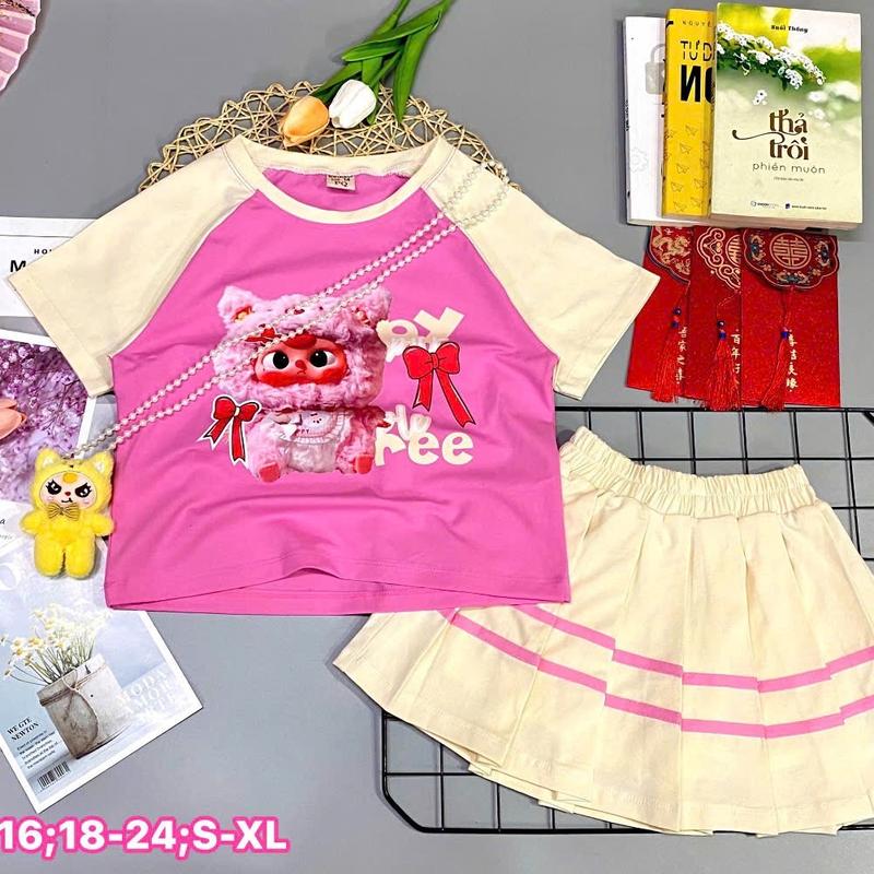 Bộ quần áo chân váy cho bé gái 8-18kg - Sandal, thiết kế chân váy, chất liệu tốt, nhiều màu sắc và kiểu dáng - Quai Hậu 4