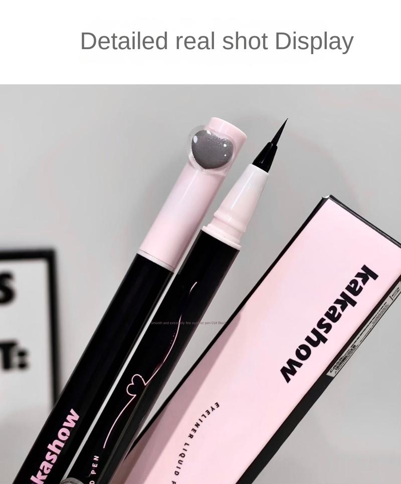 Product Introduction of Kakashow Smooth and Fine Liquid Eyeliner Smooth Waterproof Sweat-Proof Not Smudge Beginner Lower Eyelashes Cheap Lipliner Makeup 9