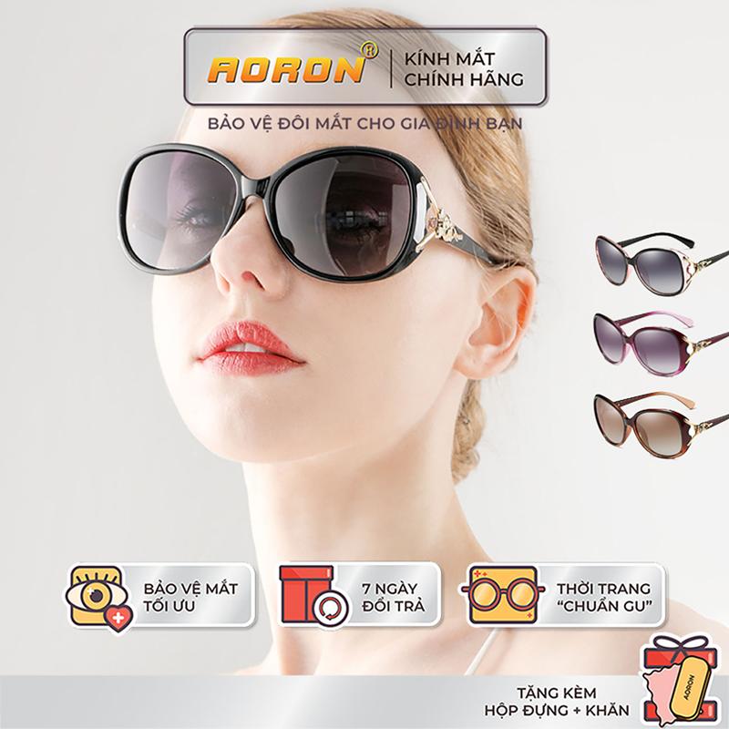 AORON - Kính Râm Thời Trang Nữ Kính Chống Tia UV Tròng Phân Cực Chống Chói Chống Lóa Gọng Nhựa Siêu Nhẹ Chạm Khắc Hồ Ly Sang Trọng - AK131