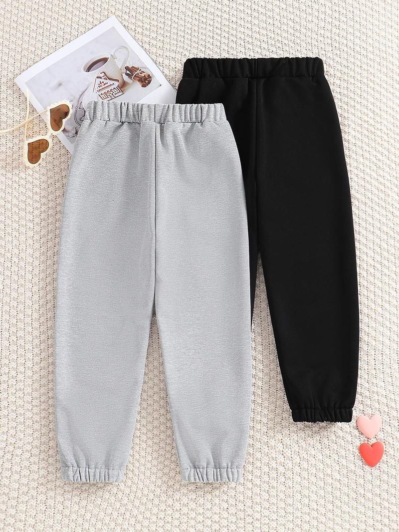 Product Introduction of Girl's Heart Print Pocket Jogger Pants, Casual Comfy Sweatpants for Daily Wear, Kids Bottoms for Fall & Winter 13
