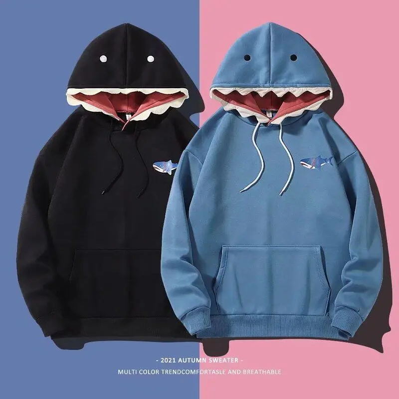 Vfasion-Áo Hoodie Cá Mập Hai Lớp Cho Nam, Áo Hai Lớp Sáng Tạo Mới, Mùa Thu Và Mùa Đông, Vae018