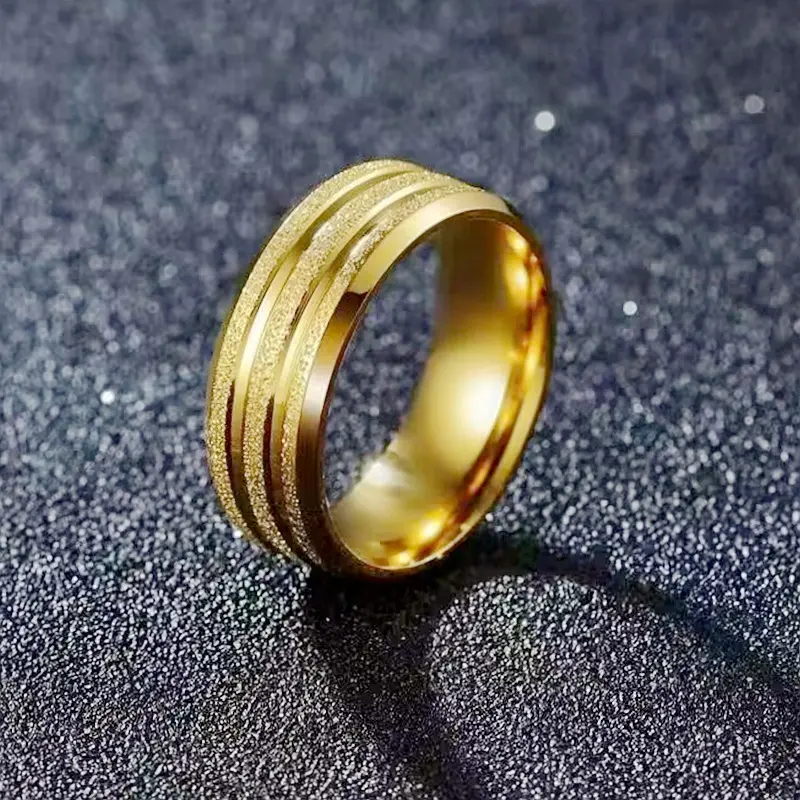 Cincin Janji Keluli Tahan Karat, Gaya Minimalis, Untuk Wanita, Tidak Mencemarkan, Hipoalergenik, Sesuai untuk Pasangan, Hadiah Barang Kemas, Sesuai untuk GF, Sesuai untuk Pertunangan dan Perkahwinan