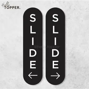 Sign Slide Acrylic Printed / Sign Akrilik Slide Geser Arah