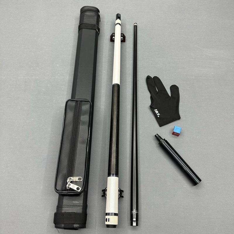 Cơ bida full carbon KT Magic ngọn carbon sợi - gậy bi-a lỗ cao cấp KT Magic  (tặng kèm combo , bao da, găng tay, lơ và nối chuôi)