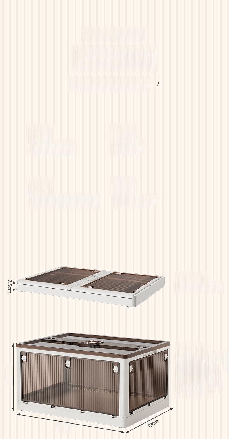 Product Introduction of Foldable Car Five Open Doors Storage Box Household Extra Large Clothes Plastic Box Quilt Finishing Folding Box Organiser 4