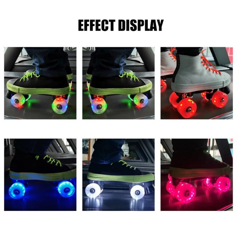 1Pc Skateboard Wheels Polyurethane Luminous LED Longboard Wheels with Spanner Long Drift Board Accessories 2