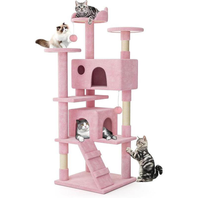 60 Inch Cat Tree Tower for Indoor Cats Large Adults, Cat Tower with ...