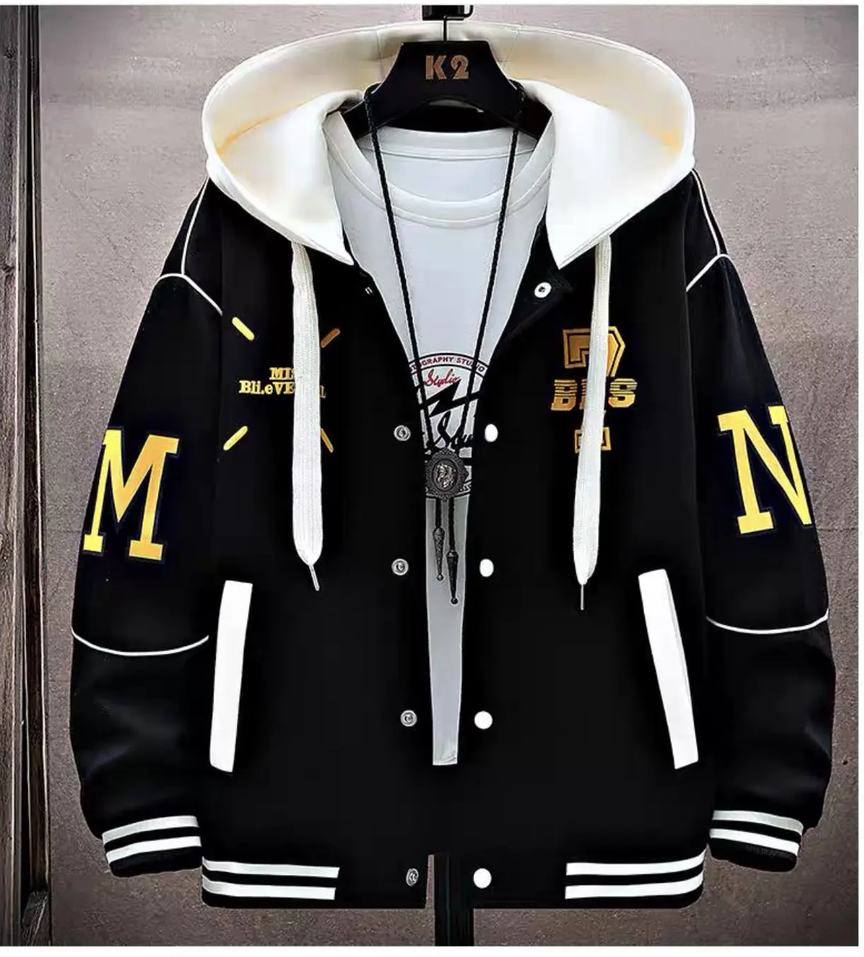 Áo Khoác Bomber Nam Nữ Phối Nón Khác Màu Hot Trend Thời Trang Xu Hướng Menswear Jacket Navy Đen