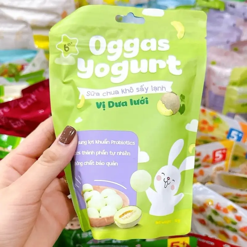 Bánh ăn dặm Oggas Yogurt vị dưa lưới - Hỗ Trợ Tiêu Hóa Tăng Sức Đề Kháng 6M+ 2