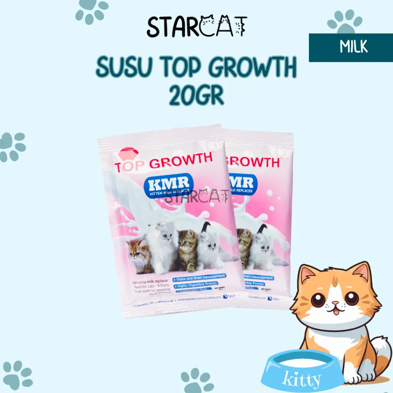 SC Top Growth Susu 1 Box isi 12 Bayi Anak Kucing 0 2 Bulan Kitten Pengganti ASI Penggemuk Baru Lahir 1