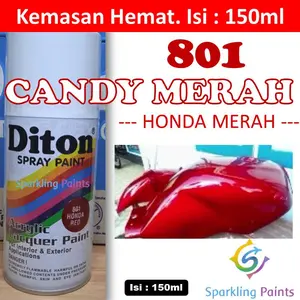 Pilox Diton Honda Red 801 150ml Ekonomi Ekonomis Hemat Kaleng kecil Merah Candy Tone Candytone Transparan Cat Pilok Motor 150cc