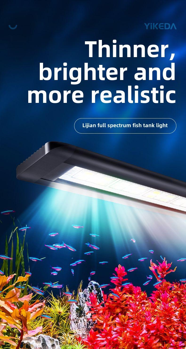 Product Introduction of Fish Tank Lighting Diving Led Dedicated Full Spectrum Aquarium Grass Tank Explosion Algae Brightening Water Plants Small Household Fluorescent Fixture 1