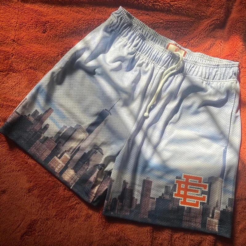 Product Introduction of *2024 New Summer Eric Emanuel EE Basic Mesh Short Classic Floral Printed Gym Shorts Men's Gym Basketball Sports Beach Shorts 23