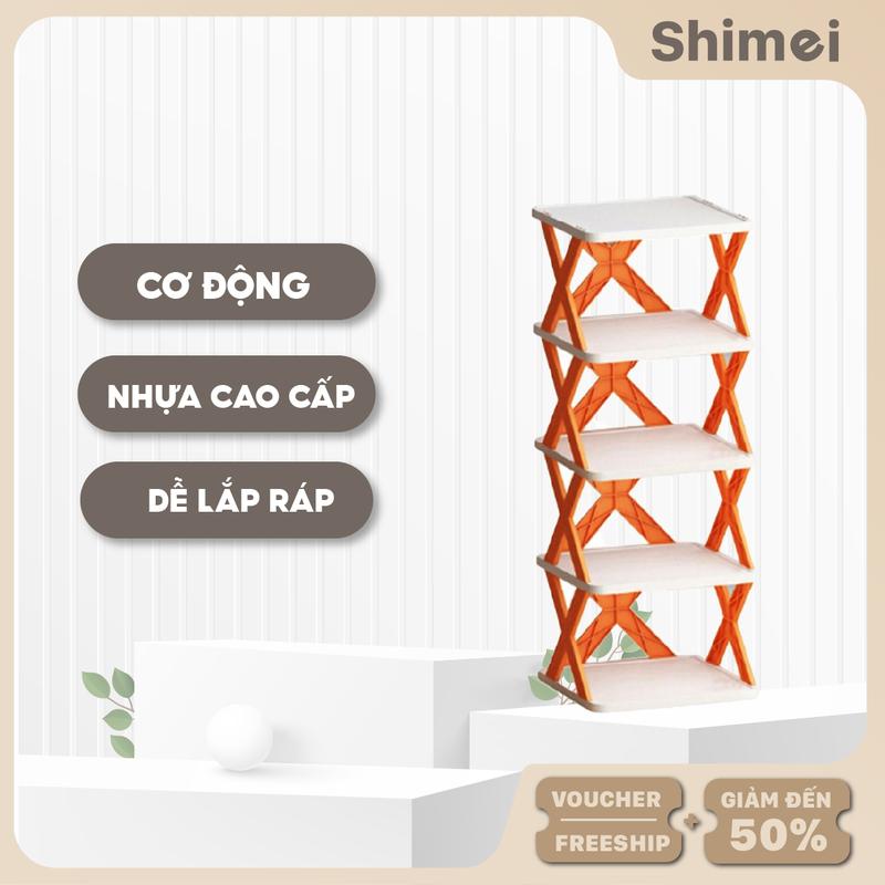 Kệ Giày Chữ X 5 Tầng Giúp Không Gian Gọn Gàng Kệ Đựng Giày Dép Đa Năng Bằng Nhựa Lắp Ghép Màu Ngẫu Nhiên Kitchen kệ để