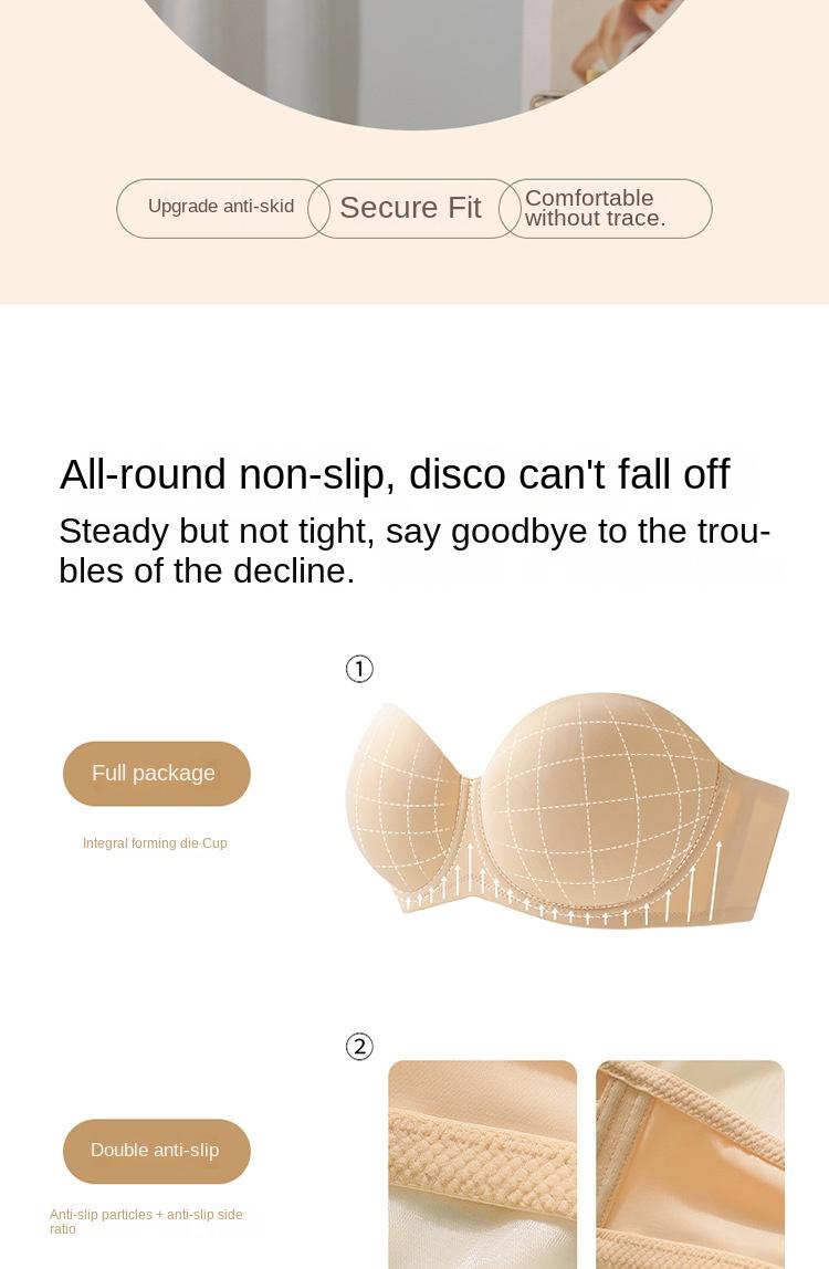 Product Introduction of Áo Ngực Đồ Lót Ngoại Cỡ Không Dây, Ngực To Và Nhỏ Không Trơn Trượt, Liền Mạch, Mỏng, Thích Hợp Cho Váy Cưới, Áo Ống Cô Gái Đầy Đặn 3