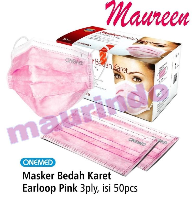 Onemed Masker Bedah PINK 3 Ply Surgical Earloop Mask Isi 50 - Shop ...