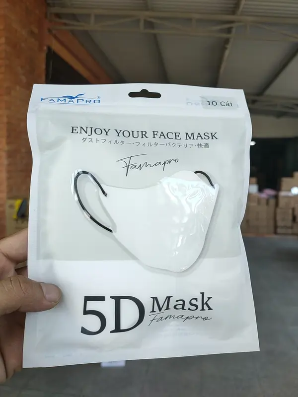 Thùng 100 cái khẩu trang 5D Famapro chính hãng dạng túi zip Nam Phụ Kiện 2