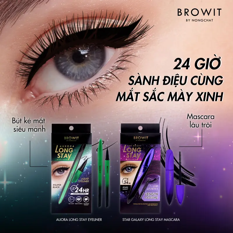 Bút Kẻ Mắt Lâu Trôi Browit Aurora Long Stay Eyeliner 0.5g Trang Điểm Mắt 6
