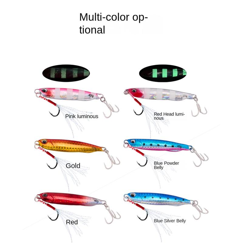 5 Jig In Metallo Da 10-60g Per Pesca In Acqua Salata - Cucchiaio Per Spigola E Trota