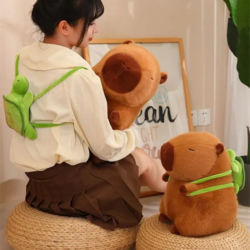 Charming Capybara Doll: A Cute Plush Toy Depicting a Cartoonish Animal, Ideal as a Girl's Gift