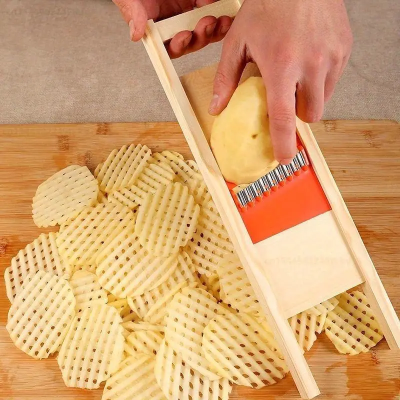 Wave Potato Slicer, 1 Count Manual Vegetable Fruit Cutter,  Kitchen Gadgets for Home Dining Room Barbecue